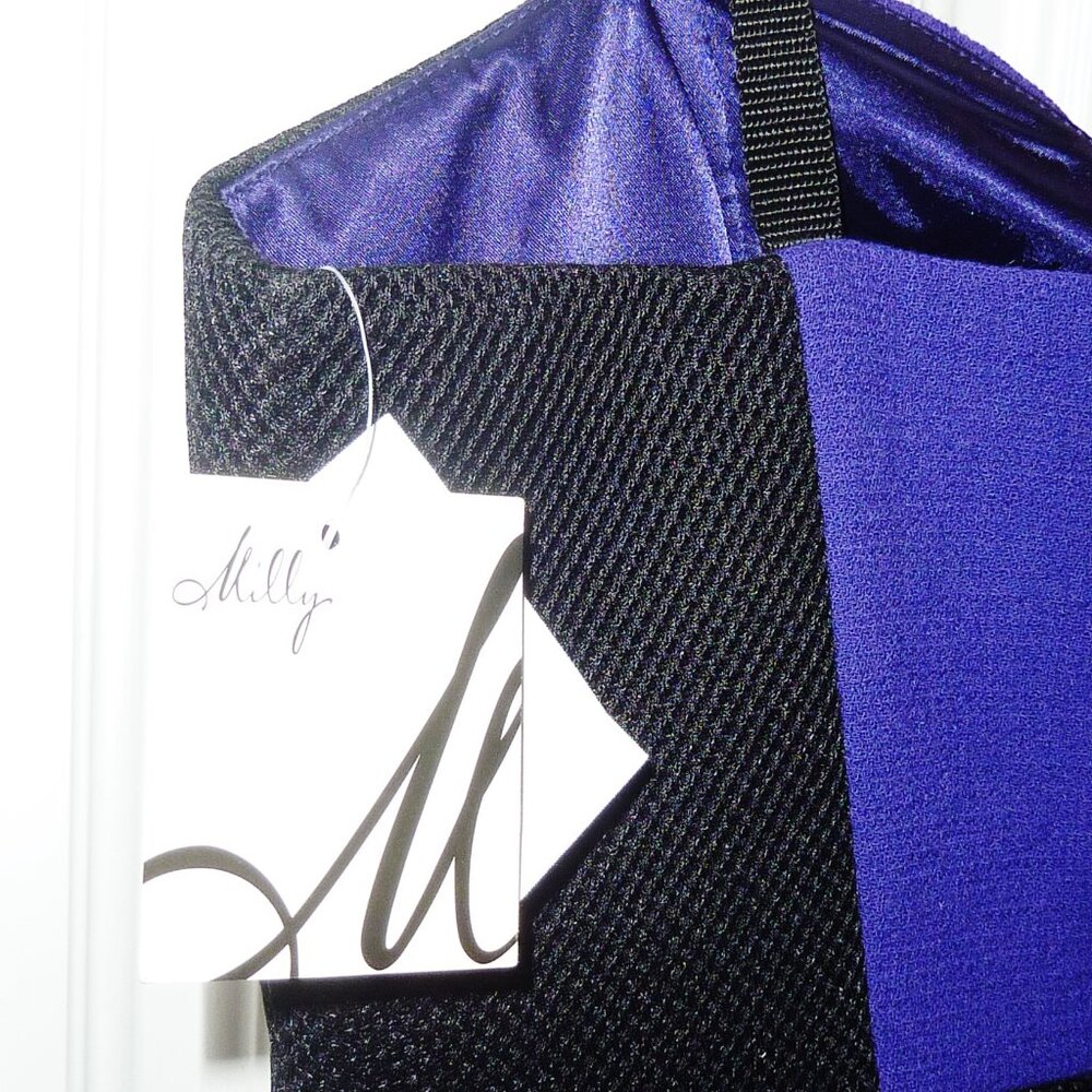 NWT An Original MILLY New York BlackBerry Color-block Sheath Dress Size 8 - Picture 4 of 9